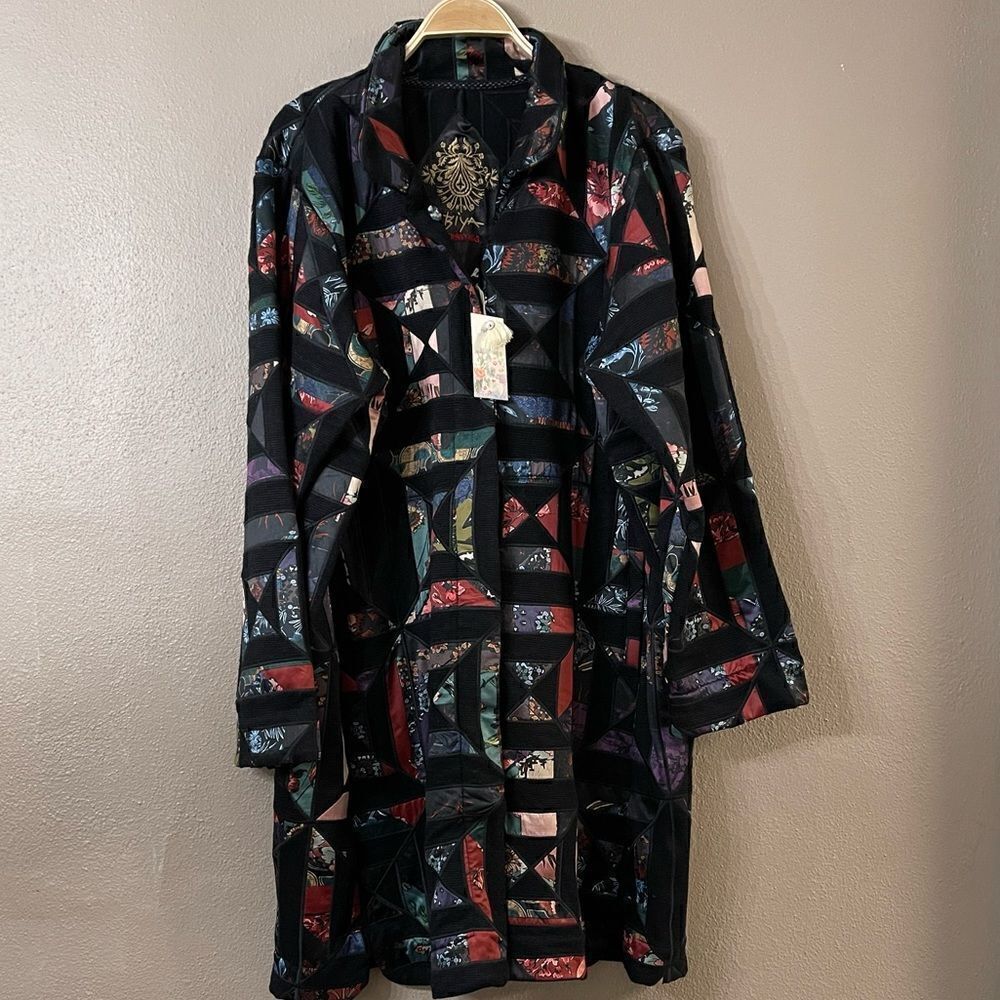 Johnny Was Diamante Applique Coat Size XL